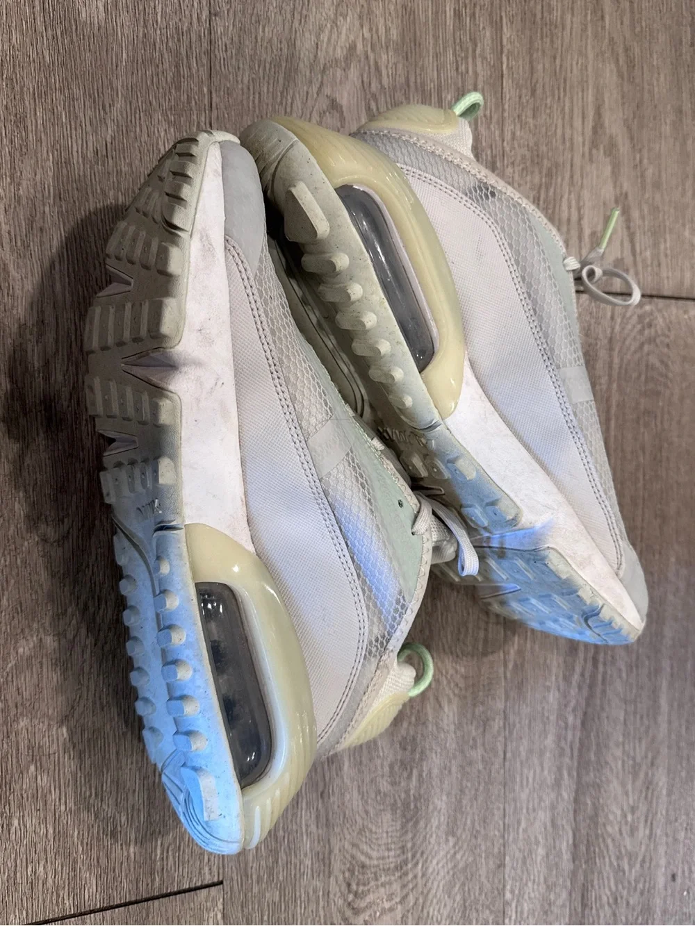 Nike Youth White and Green Sneakers